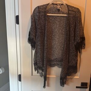 Living Doll Black Lace Kimono